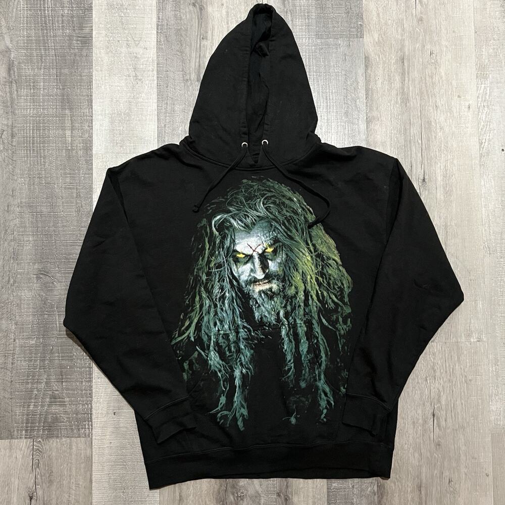 Rob Zombie Hellbilly Deluxe Graphic Hoodie Black Band Merch Size Large